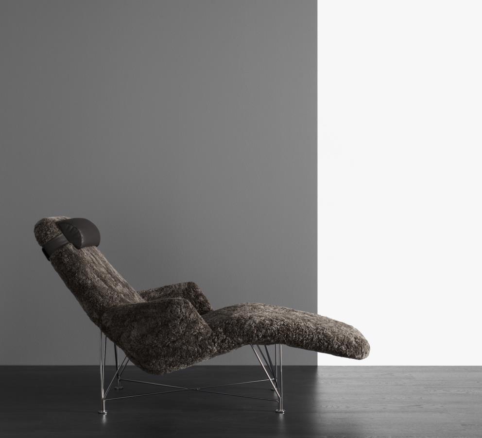 Superspindel krom fårskinn sahara